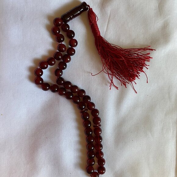 45 Natural Ruby Beads Islamic Prayer Misbah Tasbeeh Turkish 150-160 Carat Weight - Picture 3 of 5